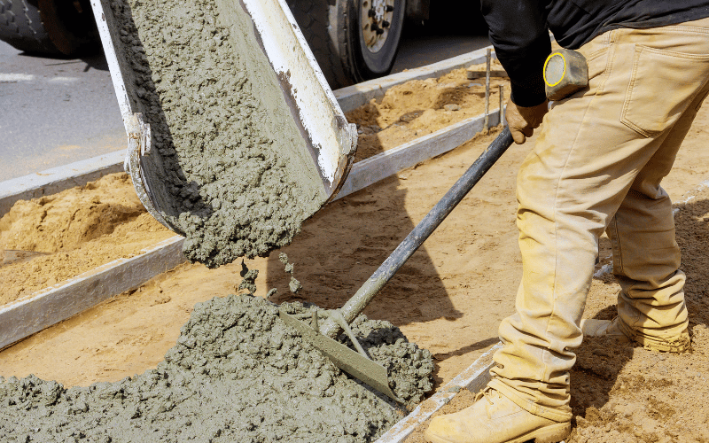 concrete wet pour with finish